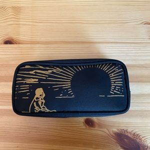 Agnes B Black & Gold zipped toiletries pouch - New